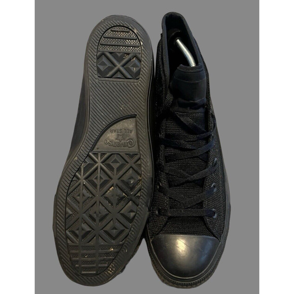MEN'S SIZE 12- CONVERSE CHUCK TAYLOR All Star, Mid-top, Black| 155489C - Picture 7 of 10